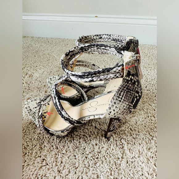 Jessica Simpson Solena Mojito Snakeskin Dress Sandals Size 8.5 NWOB - Picture 13 of 14